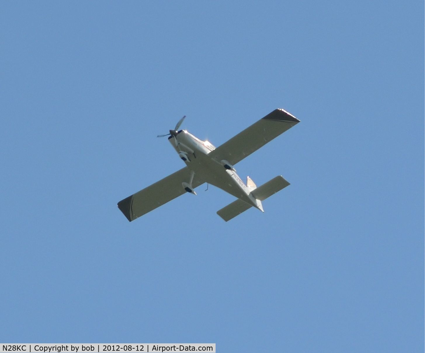 N28KC, Vans RV-10 C/N 40488, Flew over my house in Swanton, VT on Sunday August 12, 2012.