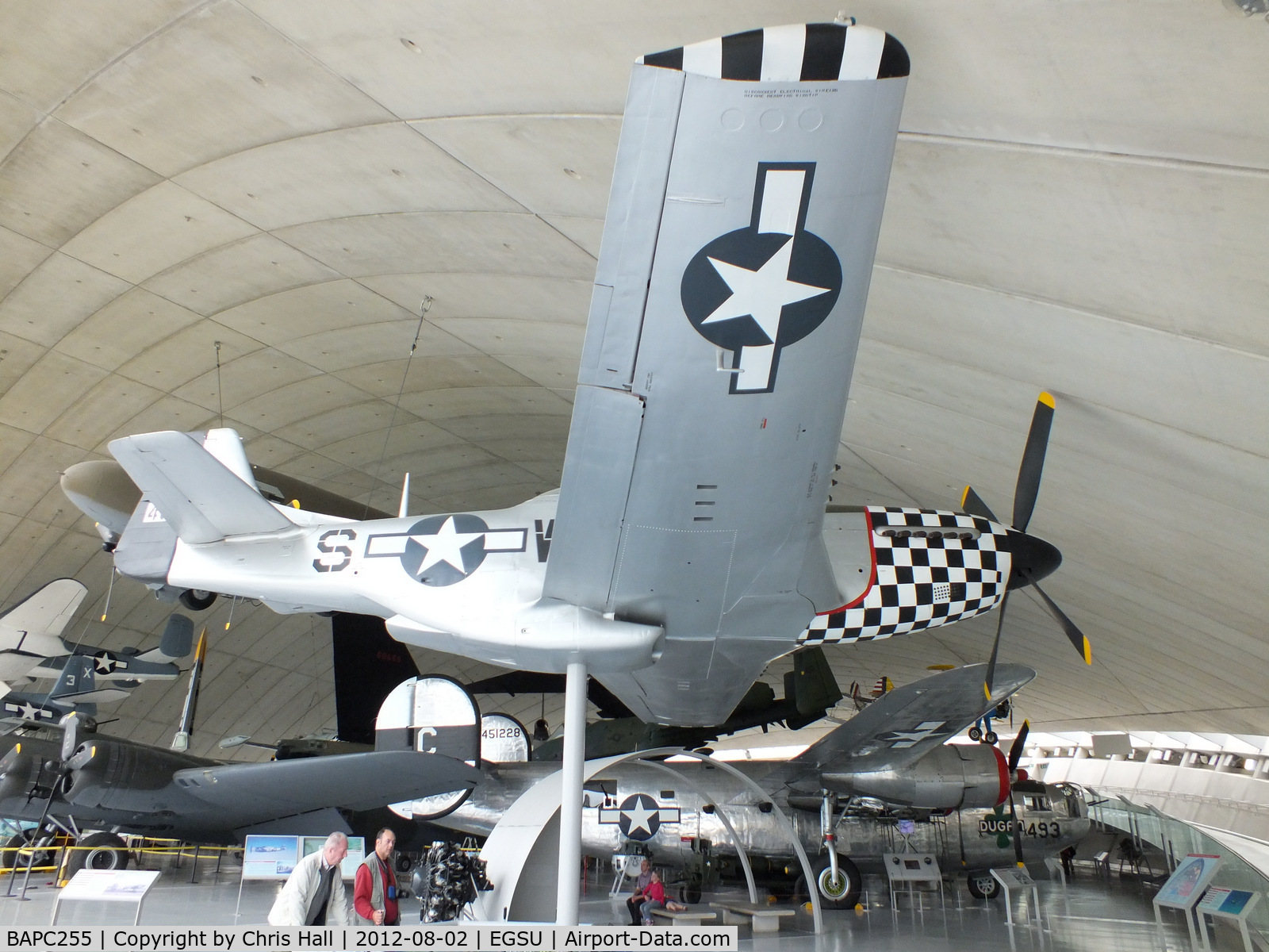BAPC255, North American P-51D Mustang Replica C/N BAPC.255, Replica P-51 displayed in the American Air Museum, Duxford