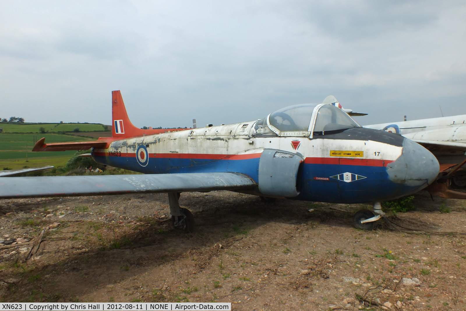 XN623, 1961 Hunting P-84 Jet Provost T.3 C/N PAC/W/13896, part of a private collection on a farm in Pershore, Worcestershire