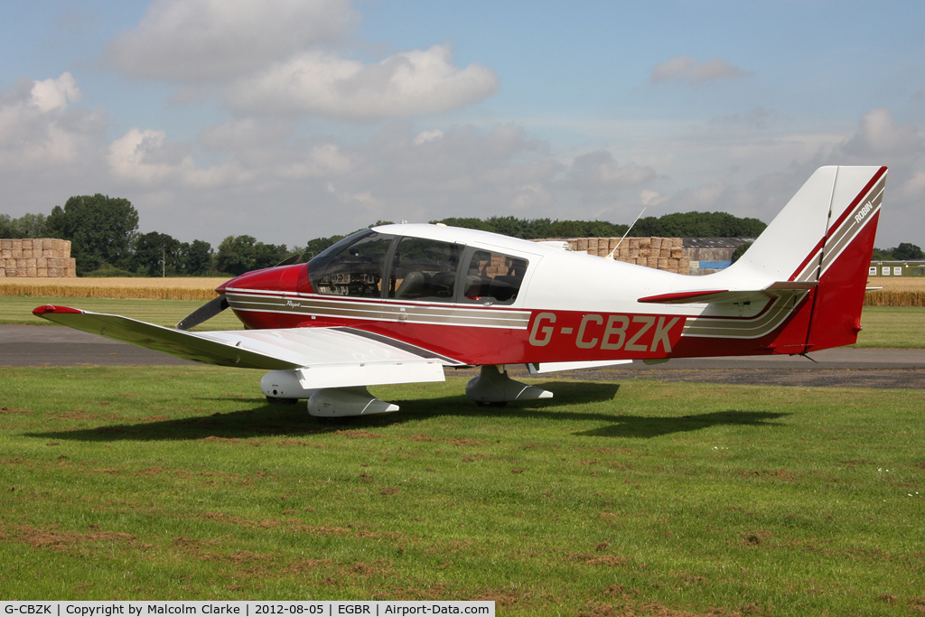 G-CBZK, 2002 Robin DR-400-180 Regent Regent C/N 2543, Robin DR-400-180 Regent at The Real Aeroplane Club's Summer Madness Fly-In, Breighton Airfield, August 2012.