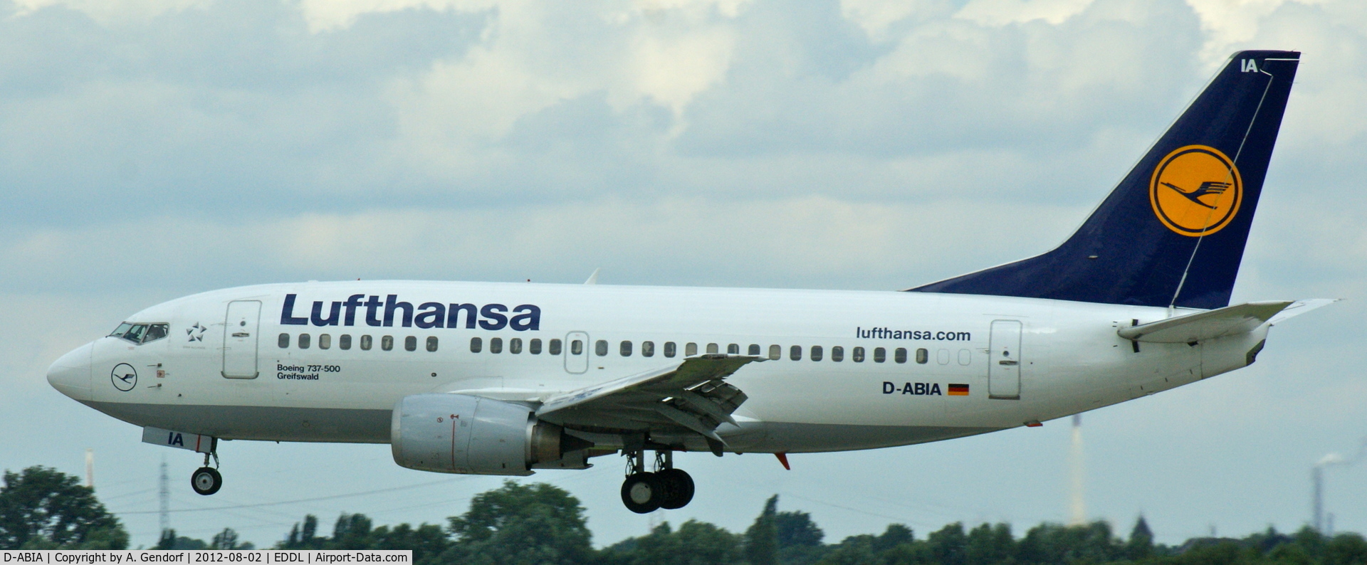 D-ABIA, 1990 Boeing 737-530 C/N 24815, Lufthansa, seen here landing on RWY 23L at Düsseldorf Int´l (EDDL)