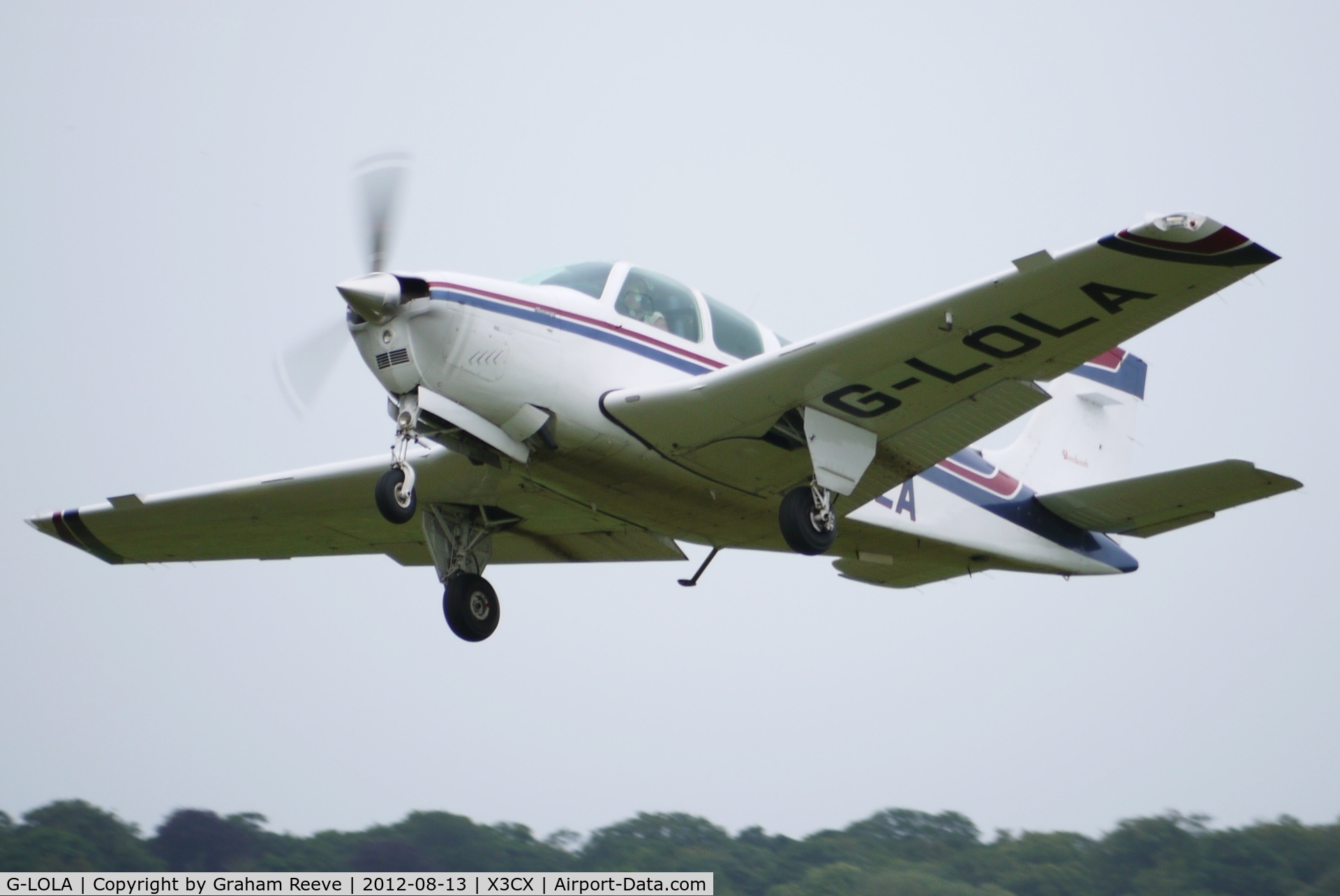 G-LOLA, 1984 Beech A36 Bonanza 36 C/N E-2116, Jusrt airbourne.