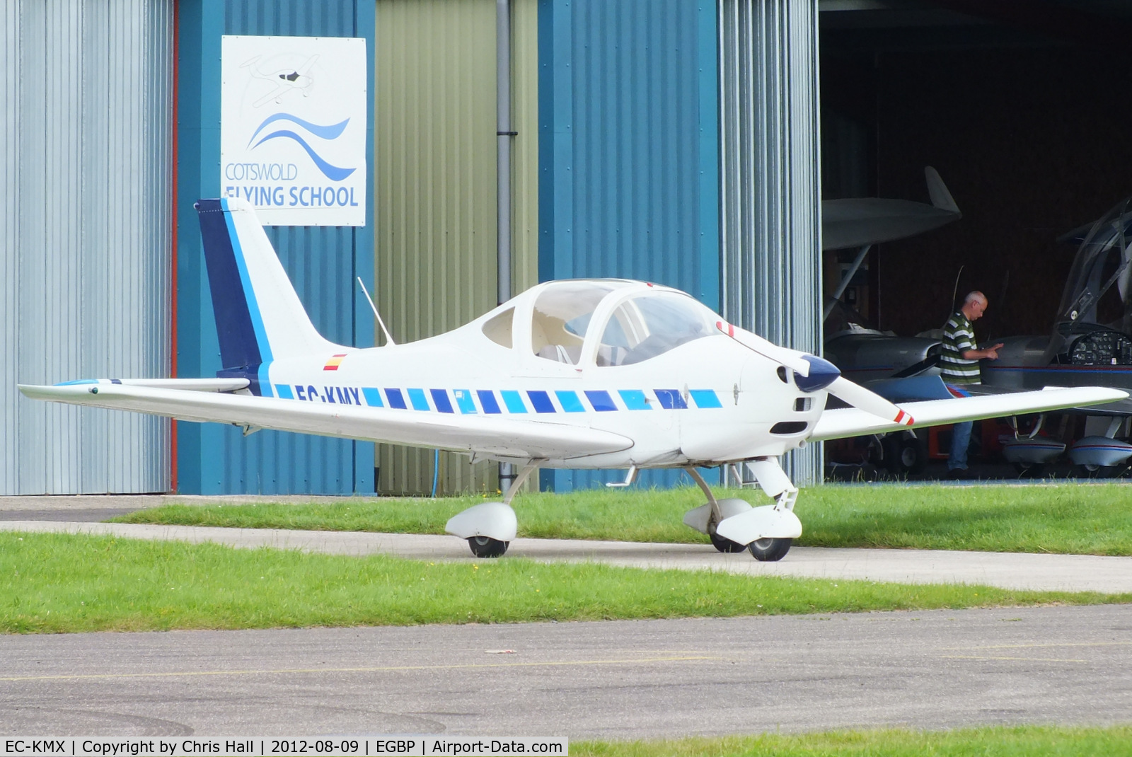 EC-KMX, 2007 Tecnam P2002-JF Sierra C/N 077, being used by one of the Kemble flying schools