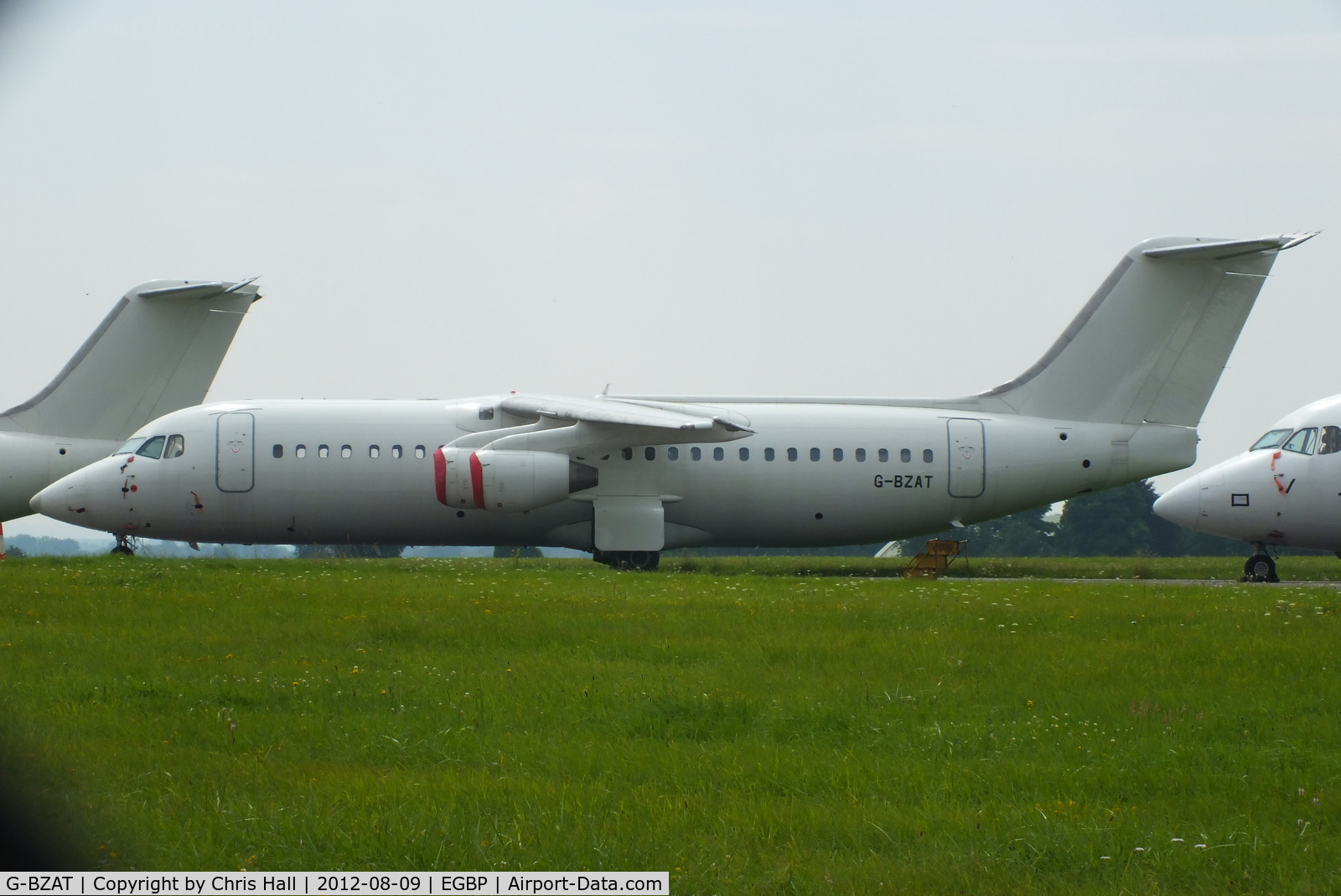 G-BZAT, 1997 British Aerospace Avro 146-RJ100 C/N E3320, ex BA CityFlyer in storage at Kemble