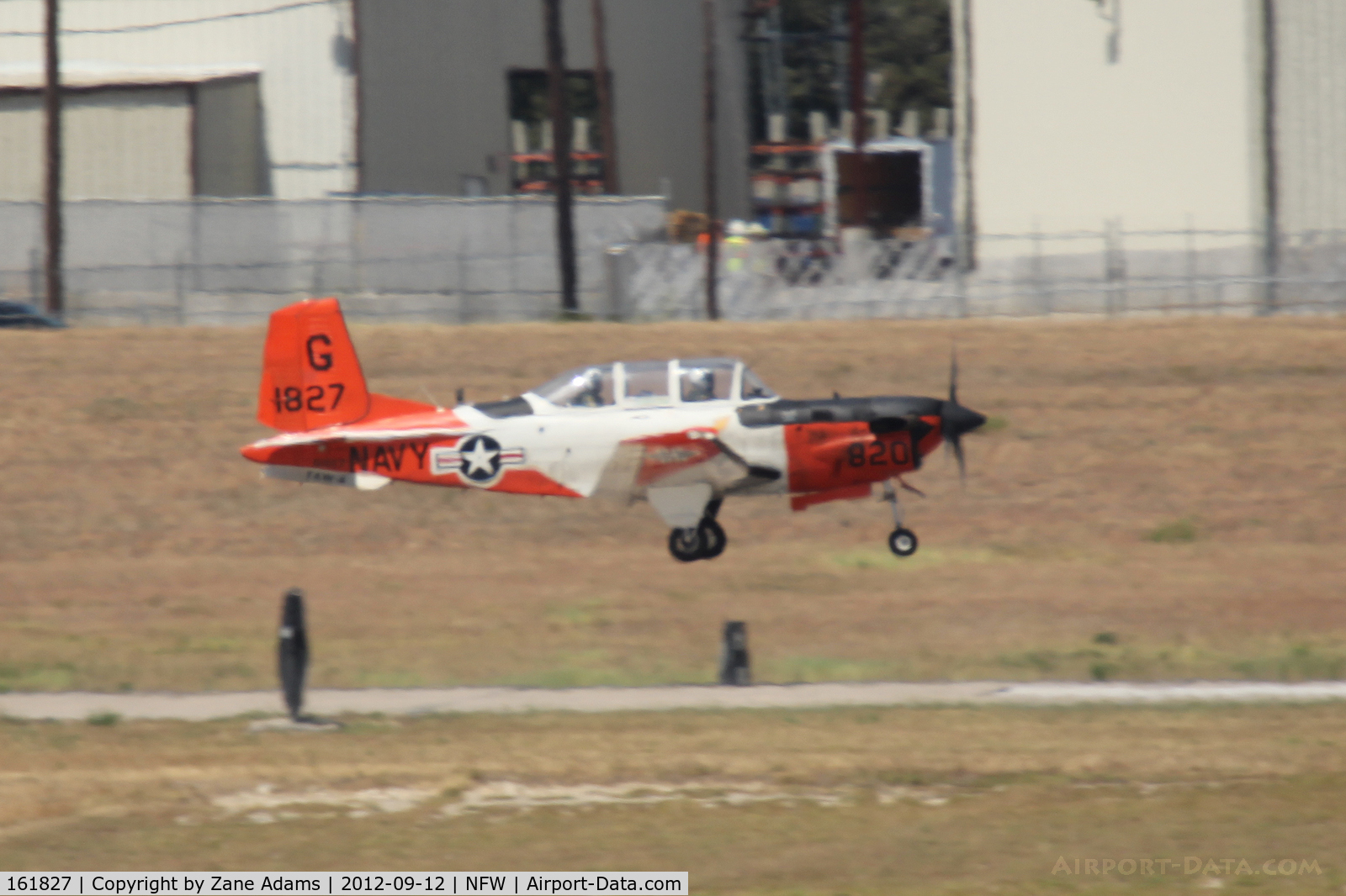 161827, Beech T-34C Turbo Mentor C/N GL-222, Landing at NAS JRB Fort Worth