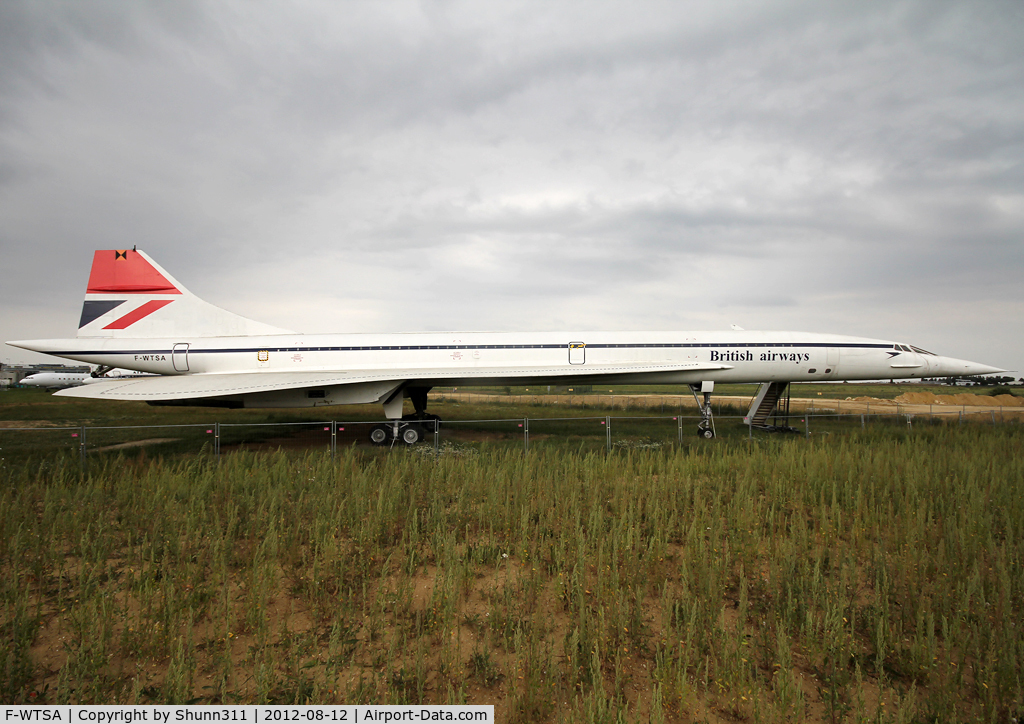 F-WTSA, 1973 Aerospatiale-BAC Concorde 101 C/N 02, Preserved at Delta Museum near Paris-Orly Airport in British Airways c/s (right side)