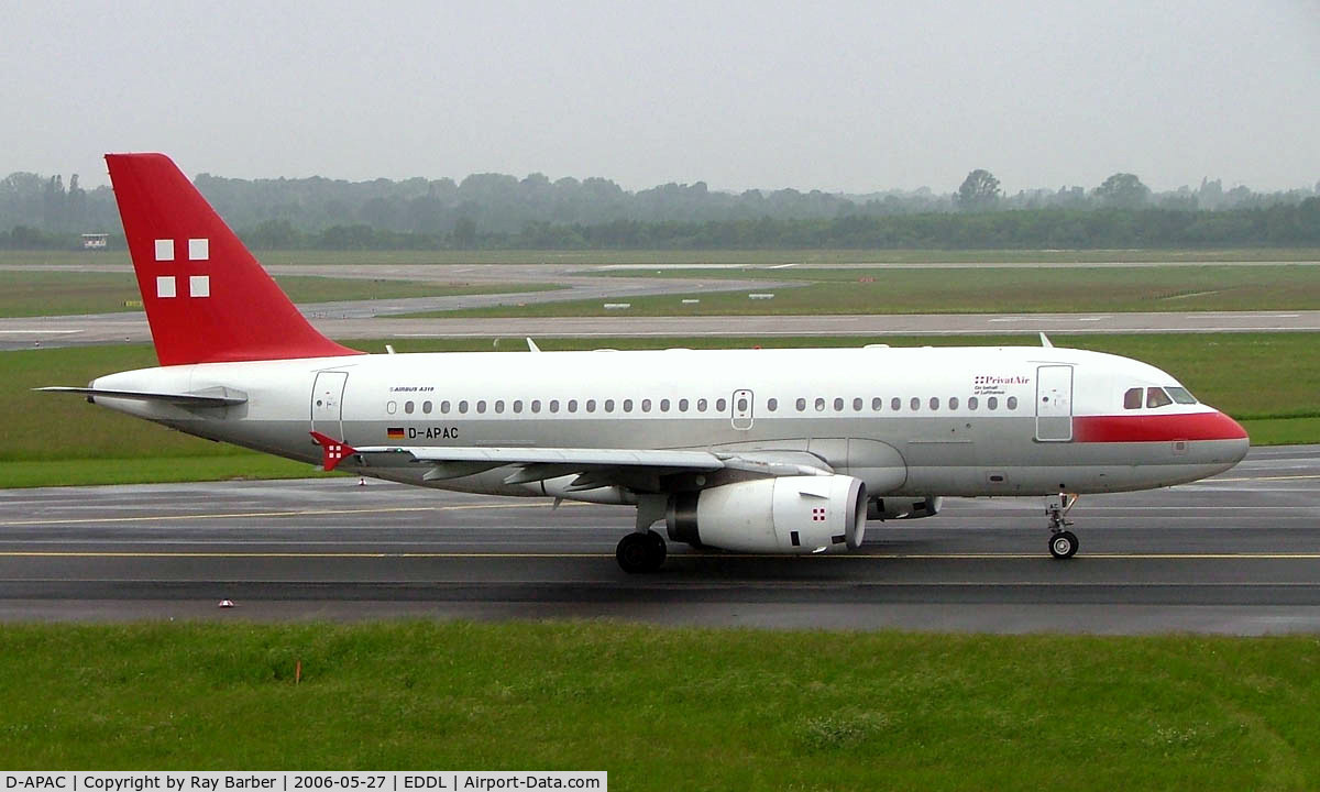 D-APAC, 2002 Airbus A319-132 C/N 1727, Airbus A319-133X [1727] (PrivatAir) Dusseldorf~D 27/05/2006