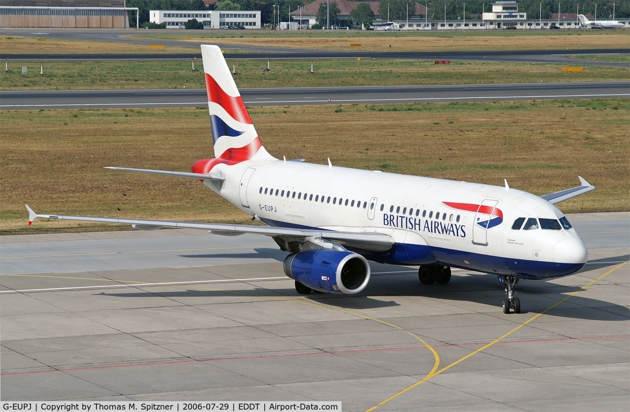 G-EUPJ, 2000 Airbus A319-131 C/N 1232, British Airways G-EUPJ arriving at it's stand at TXL