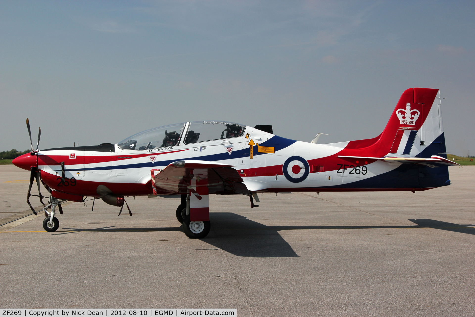 ZF269, 1991 Short S-312 Tucano T1 C/N S070/T53, EGMD/LYX Overnighted for the Eastbourne Airshow.