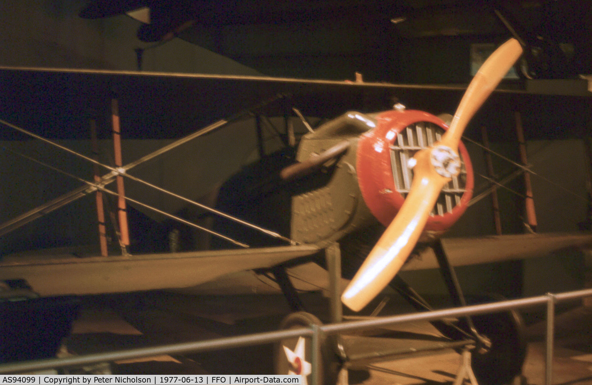 AS94099, SPAD S-VII C/N Not found AS94099, SPAD VII as displayed at the United States Air Force Museum in the Summer of 1977.
