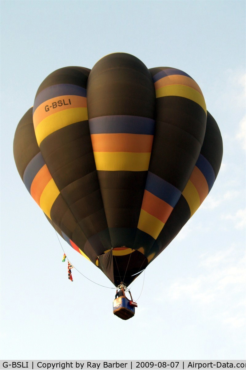 G-BSLI, 1990 Cameron Balloons V-77 C/N 2115, Cameron Balloon V-77 [2115]  Ashton Court-Bristol~G 07/08/2009