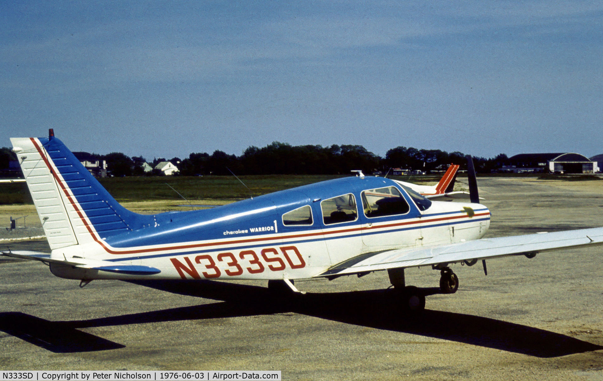 N333SD, Piper PA-28-151 Cherokee Warrior C/N not known, PA-28-151 Cherokee Warrior seen at Zahns Airfield on Long Island in the Summer of 1976.  The airport closed in 1980.