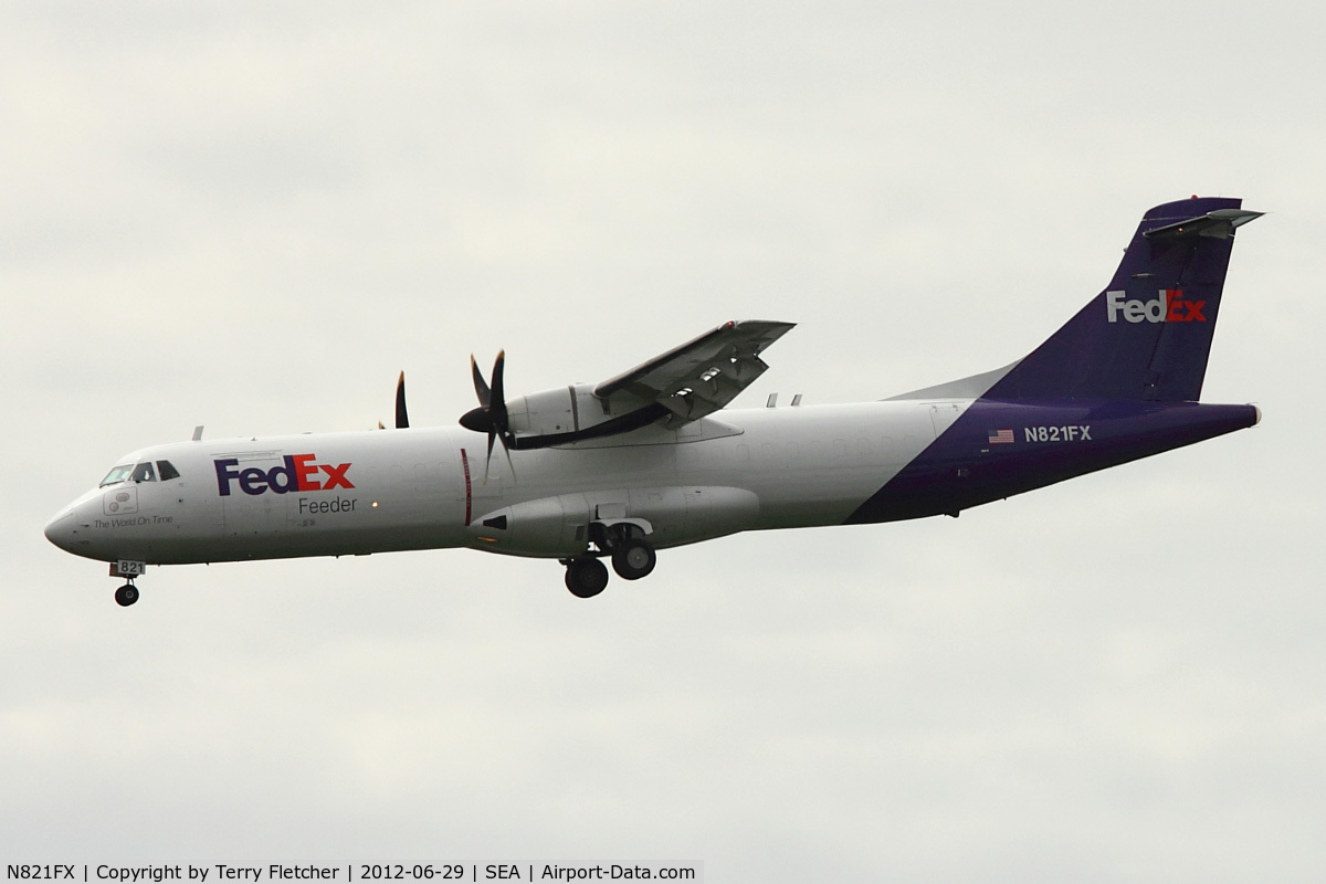 N821FX, 1991 ATR 72-202 C/N 253, FedEx 1991 Aerospatiale/atr ATR 72 202, c/n: 253 at Seatac