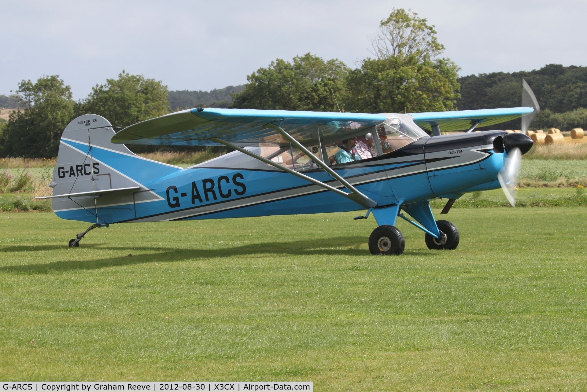 G-ARCS, 1960 Auster D6-180 C/N 3703, About to depart.