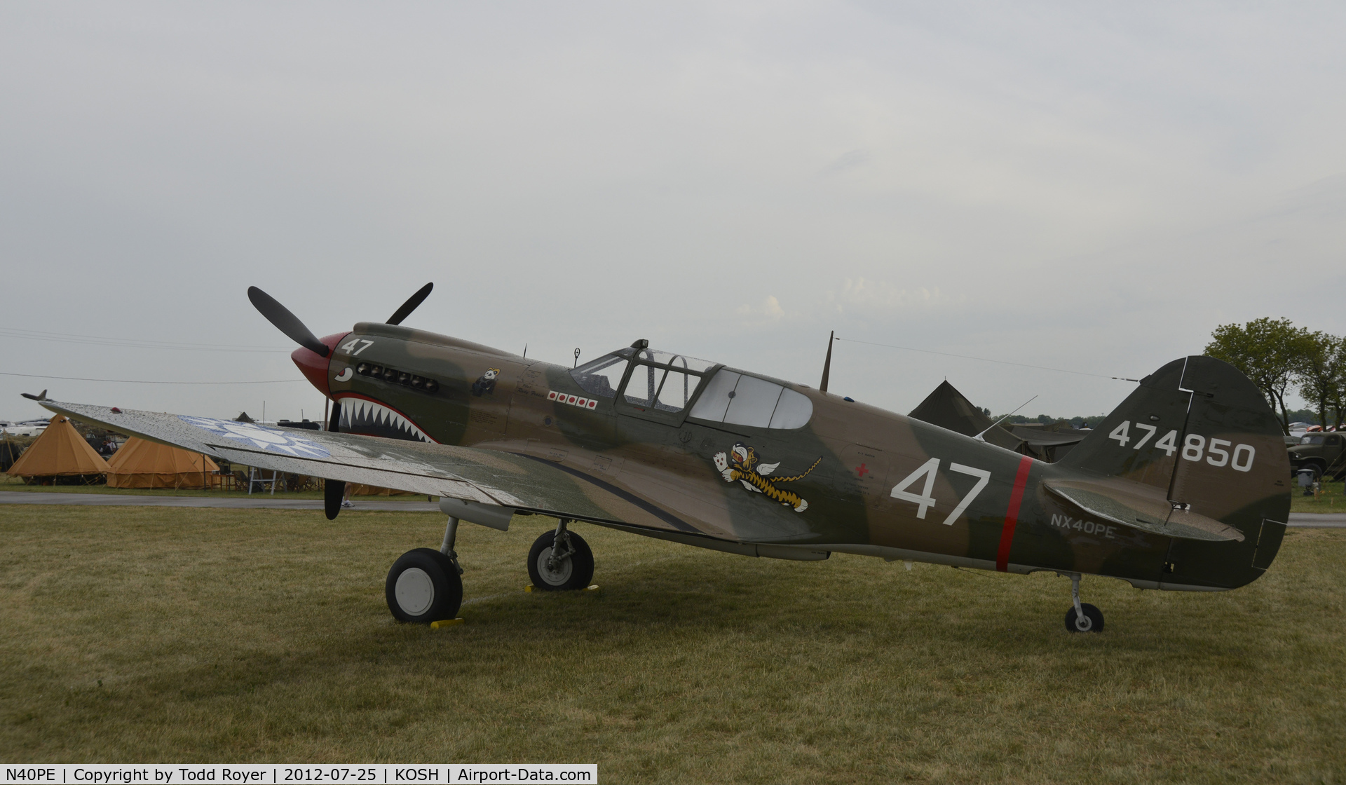 N40PE, 1942 Curtiss P-40E C/N AK905, Airventure 2012