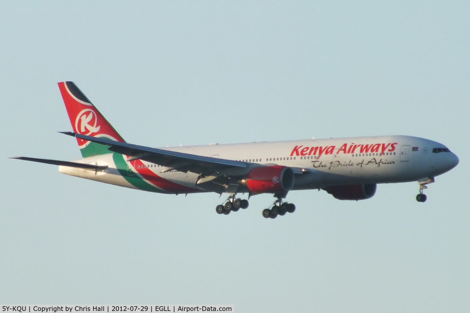 5Y-KQU, 2004 Boeing 777-2U8/ER C/N 33681, Kenya Airways