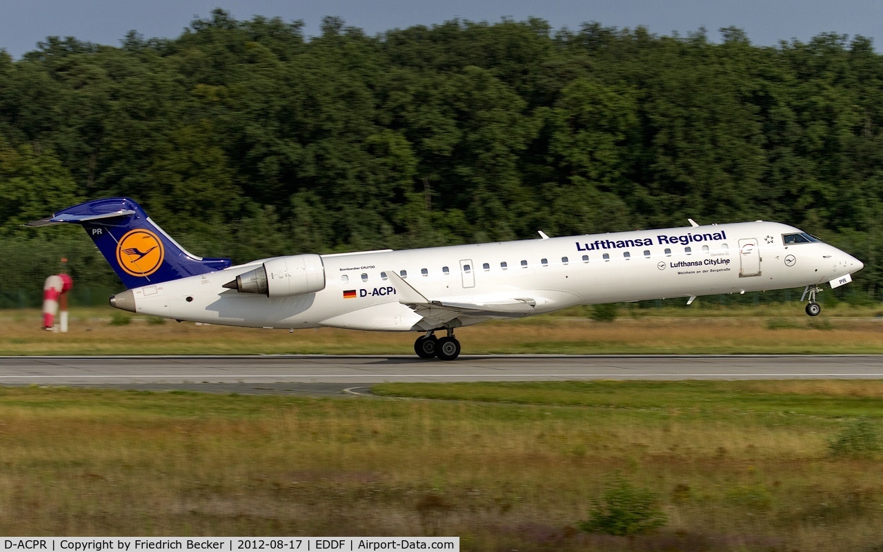 D-ACPR, 2003 Canadair CRJ-701ER (CL-600-2C10) Regional Jet C/N 10098, departure from Frankfurt