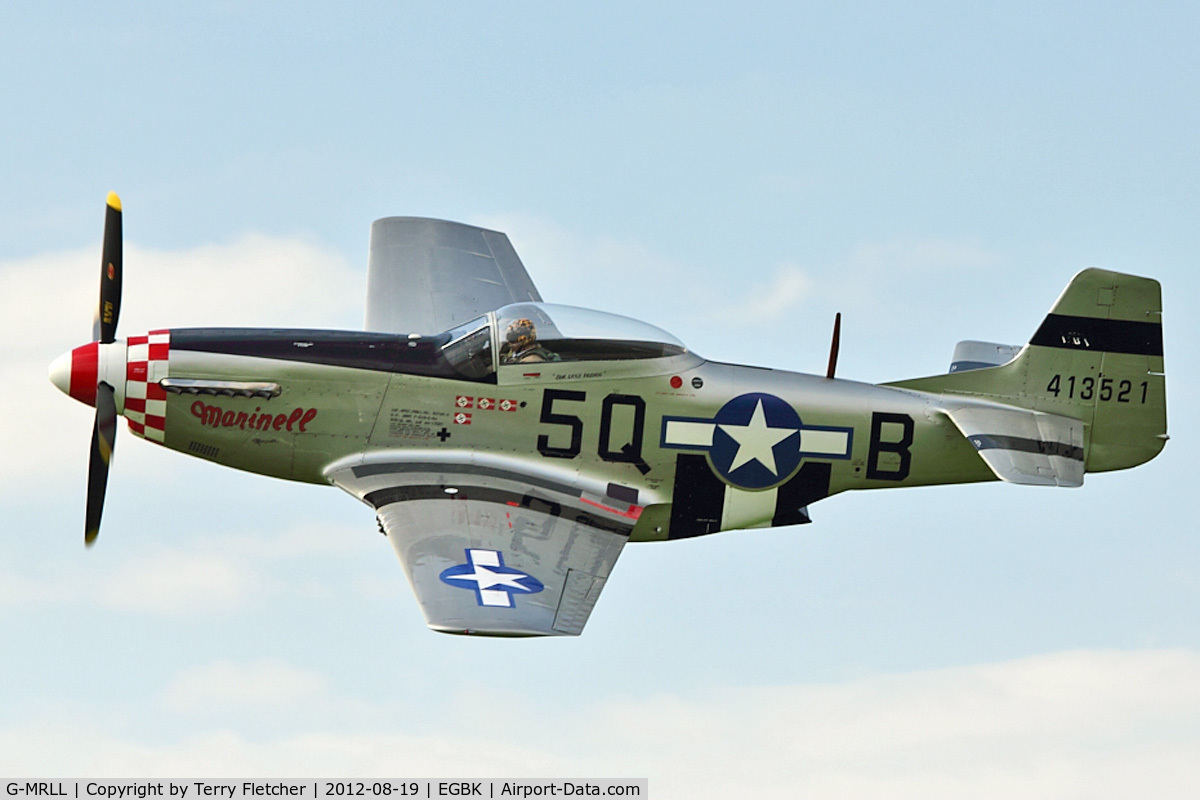 G-MRLL, 1943 North American P-51D Mustang C/N 109-27154, G-MRLL (413521/5Q-B Marinell), 1943 North American P-51D Mustang, c/n: 109-27154 at 2012 Sywell Airshow