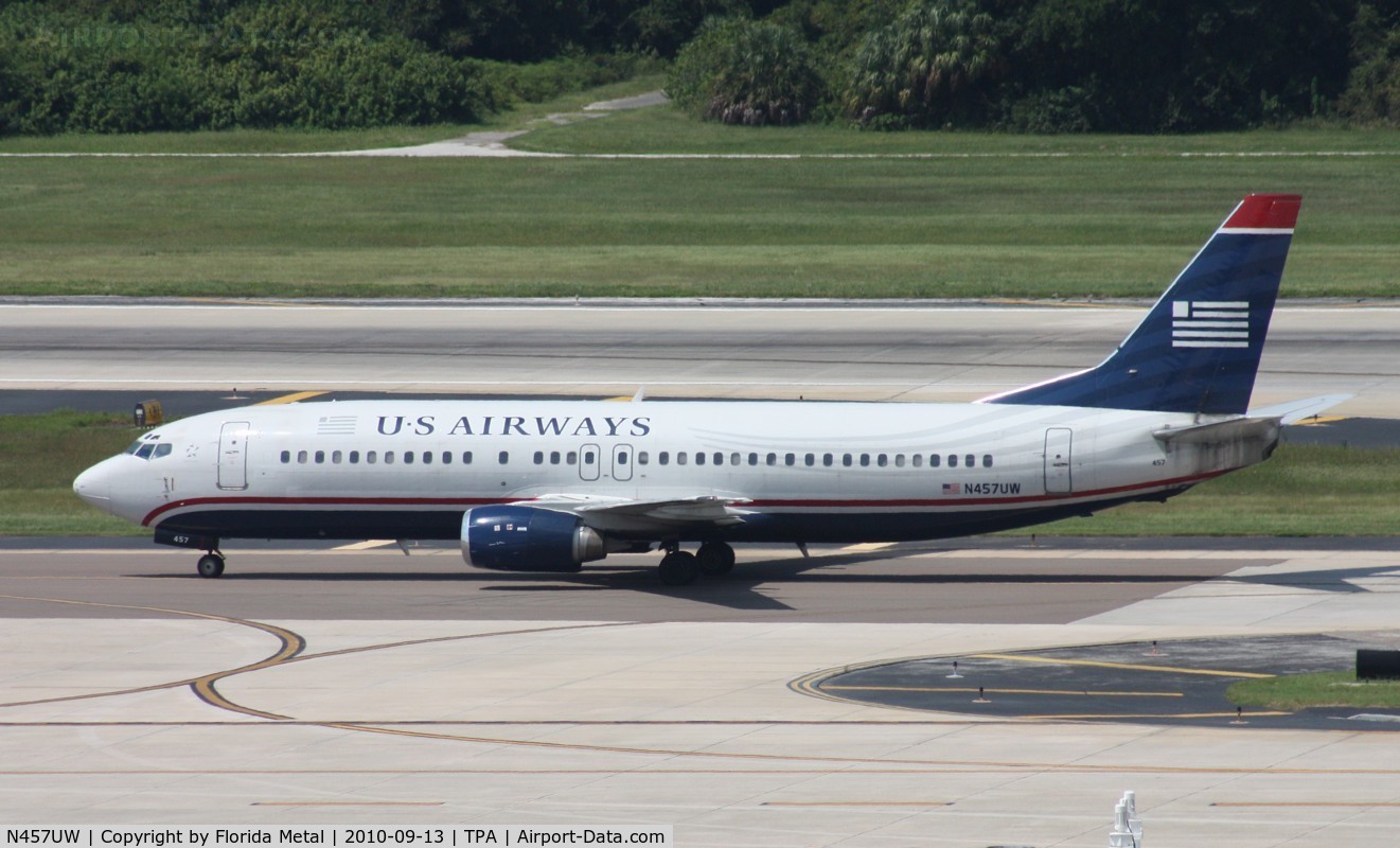 N457UW, 1991 Boeing 737-4B7 C/N 25021, US Airways 737-400