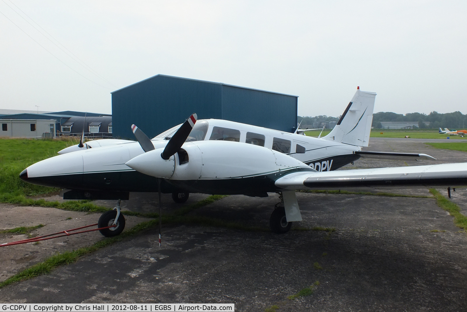 G-CDPV, 1980 Piper PA-34-200T Seneca II C/N 34-8070086, at Shobdon Airfield, Herefordshire
