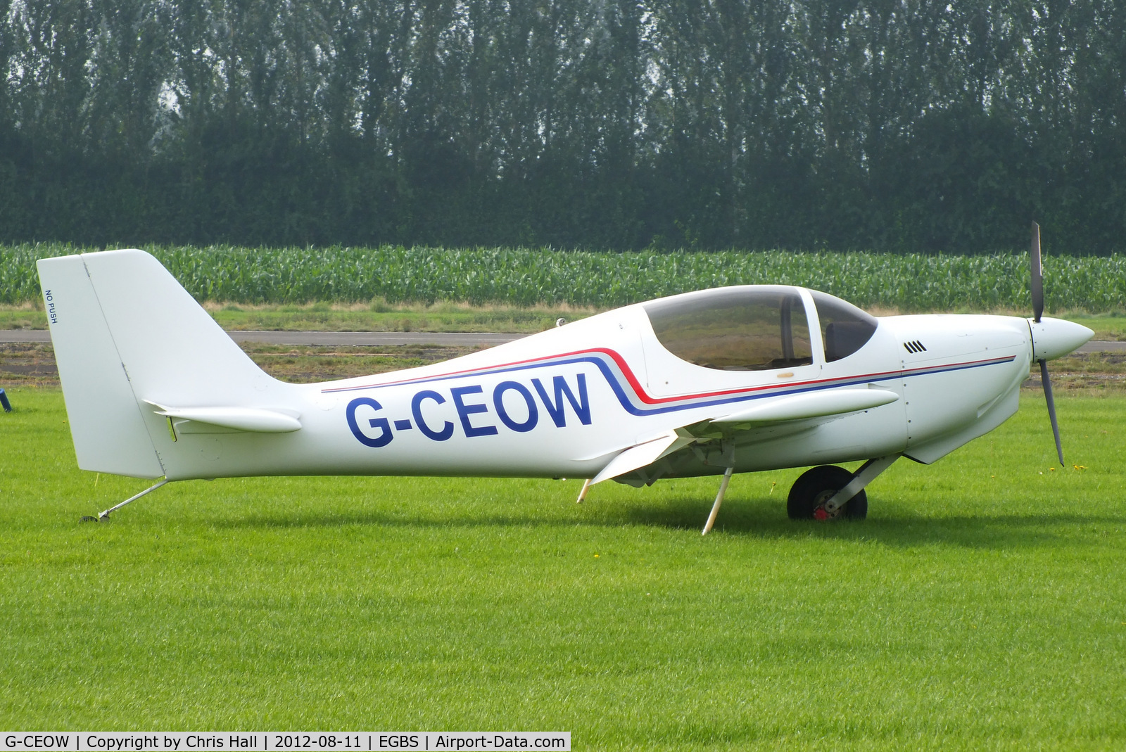 G-CEOW, 2007 Europa XS Monowheel C/N PFA 247-13877, at Shobdon Airfield, Herefordshire