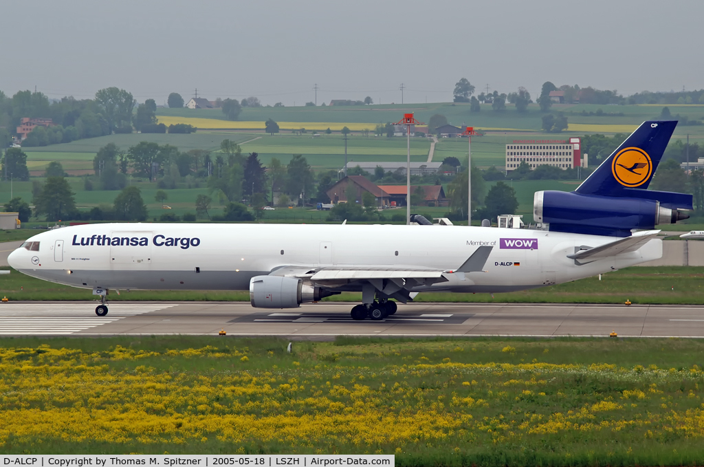 D-ALCP, 1992 McDonnell Douglas MD-11F C/N 48414, Lufthansa Cargo D-ALCP wearing purple WOW-sticker