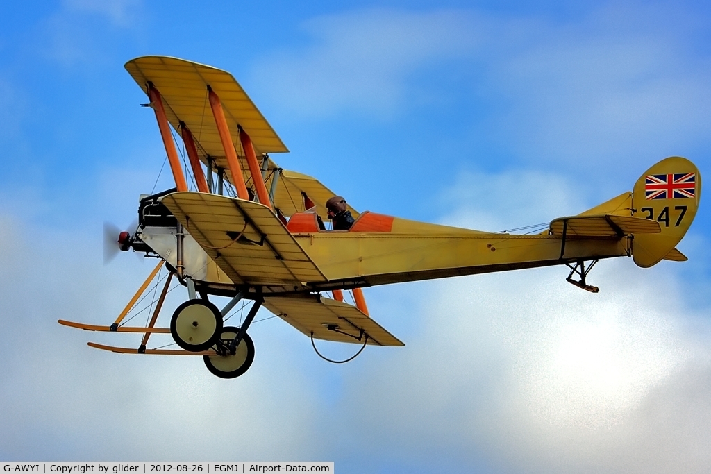G-AWYI, 1969 Royal Aircraft Factory BE-2c Replica C/N 001, Finished product a credit to the builders