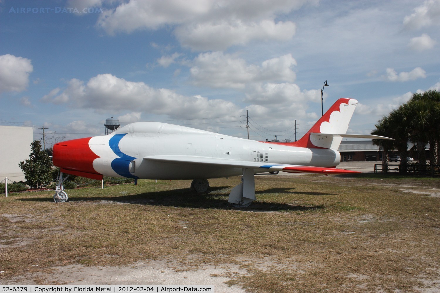 52-6379, 1951 Republic F-84F-30-RE Thunderstreak C/N Not found 51-1797, F-84F on display in a small park in Wauchula FL