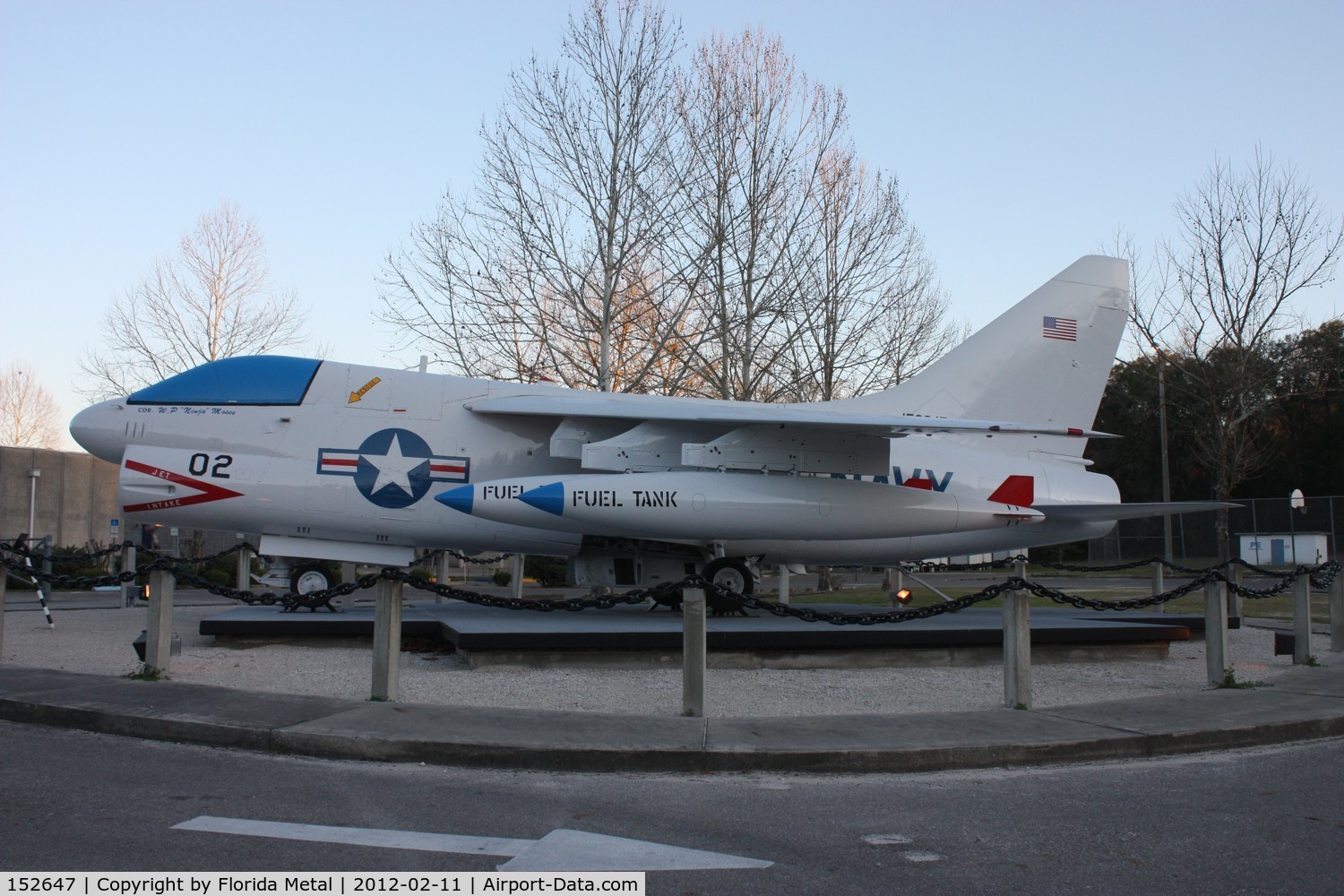 152647, LTV A-7A Corsair II C/N A-004, A-7A Corsair II in High Springs FL school parking lot