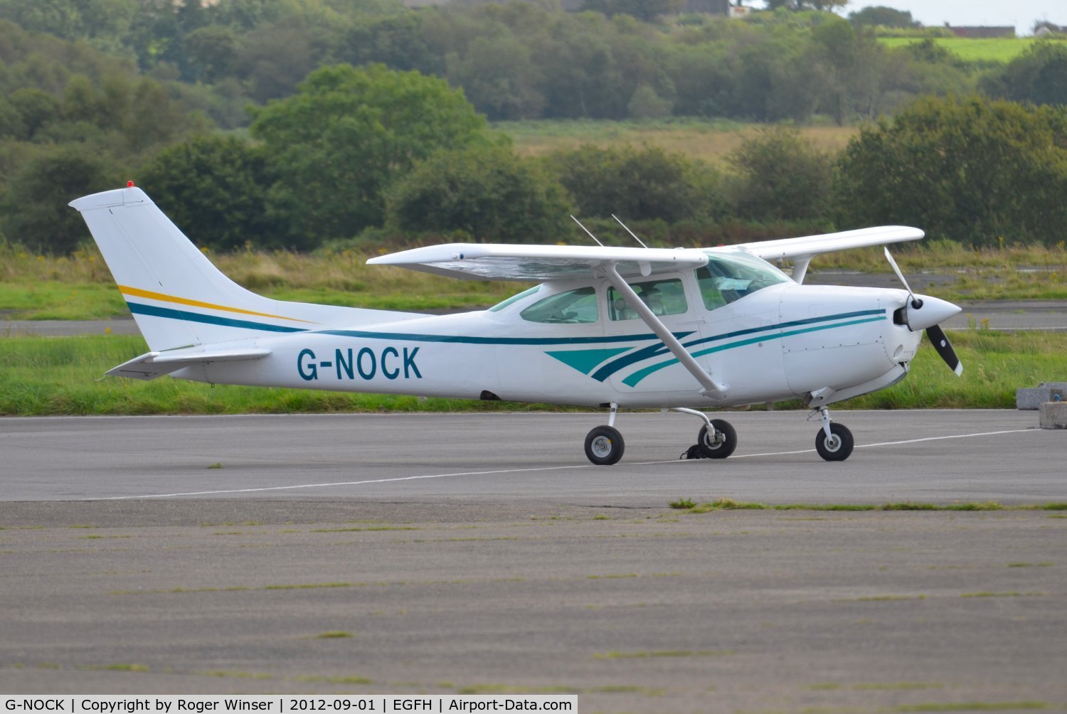 G-NOCK, 1979 Reims FR182 Skylane RG C/N 0036, Visiting Reims/Cessna Skylane RG.