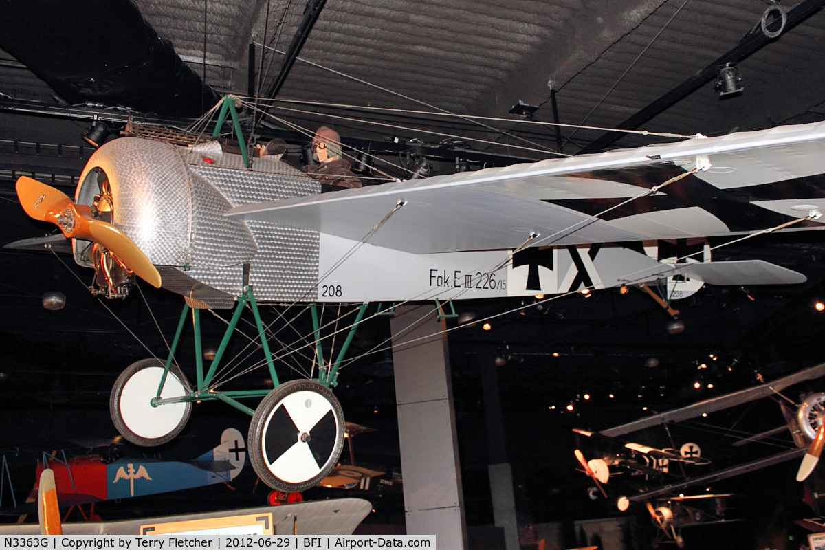 N3363G, Appleby James S FOKKER E III C/N AA107, Appleby James S FOKKER E III, c/n: AA107 in Seattle Museum of Flight