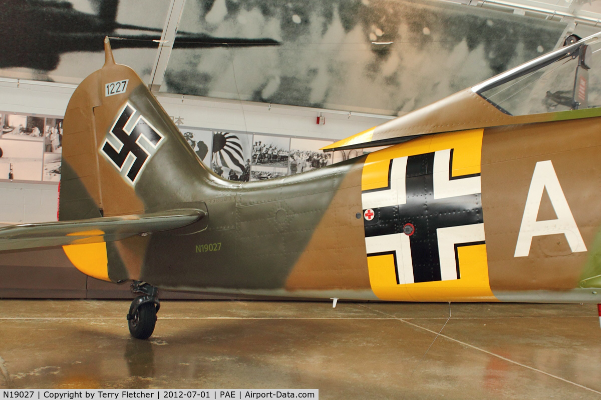N19027, Focke-Wulf Fw-190A-5/U3 C/N 0151227, Tail of Focke Wulf Fw-190A-5/U3, c/n: 0151227 - Paul Allen Warbirds