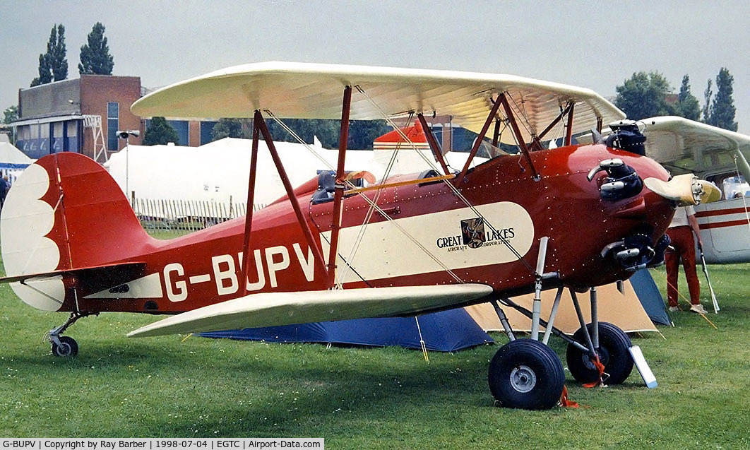 G-BUPV, 1932 Great Lakes 2T-1A Sport Trainer C/N 126, Great Lakes 2T-1A [126] Cranfield~G 04/07/1998