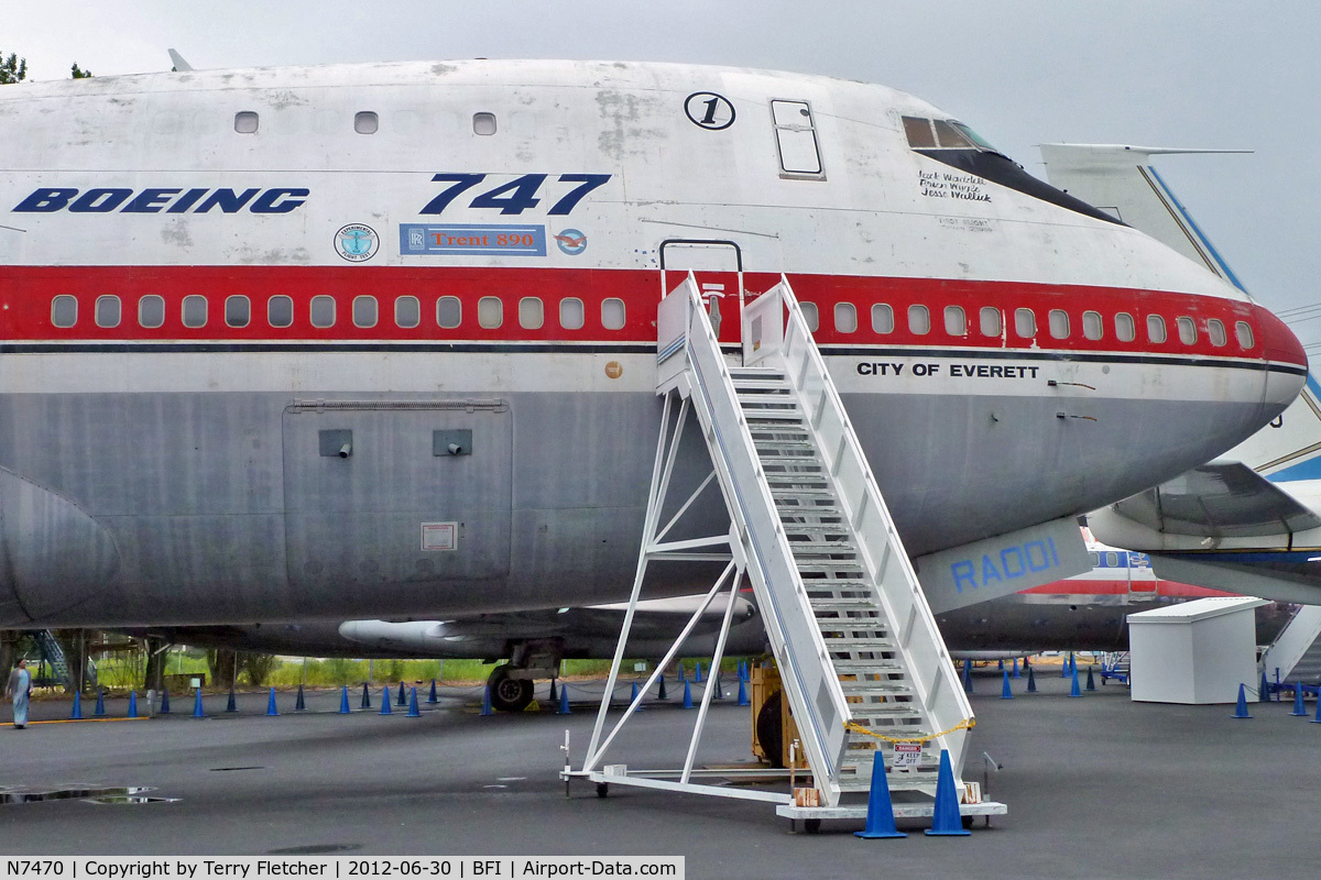 N7470, 1969 Boeing 747-121 C/N 20235, 1969 Boeing 747-121, c/n: 20235 at Seattle Museum of Flight