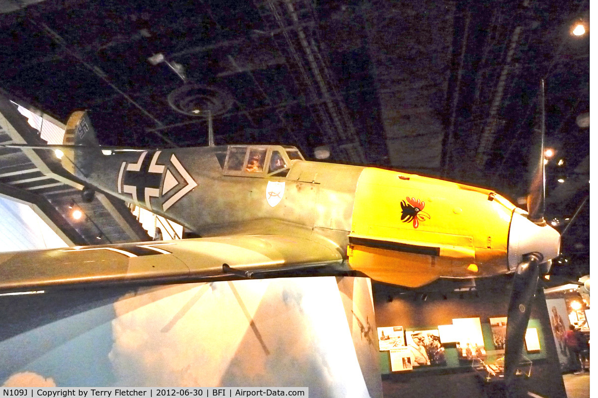 N109J, 1975 Messerschmitt Bf-109G C/N 392, 1975 Messerschmitt ME 109 G, c/n: 392 in Museum of Flight at Seattle