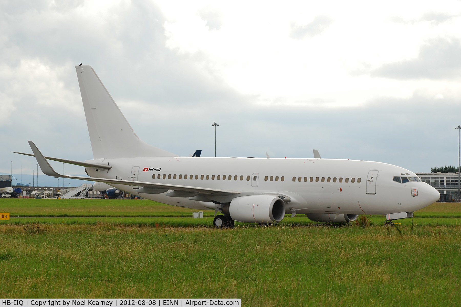 HB-IIQ, 1999 Boeing 737-7CN BBJ C/N 30752, Photographed at Shannon Airport awaiting maintenance.