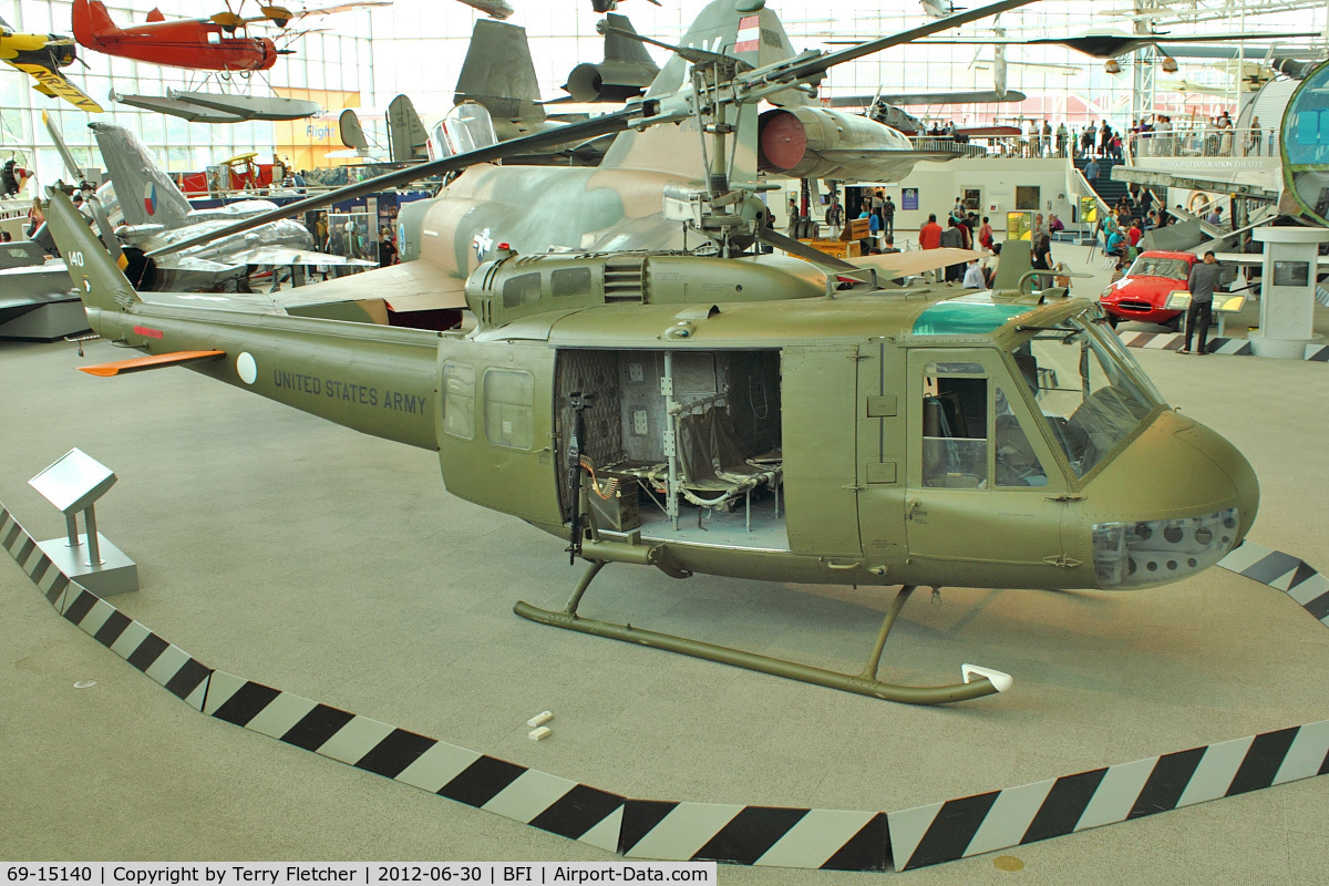 69-15140, 1969 Bell UH-1H-BF Iroquois C/N 11428, 1969 Bell UH-1H-BF, c/n: 11428 at Seattle Museum of Flight