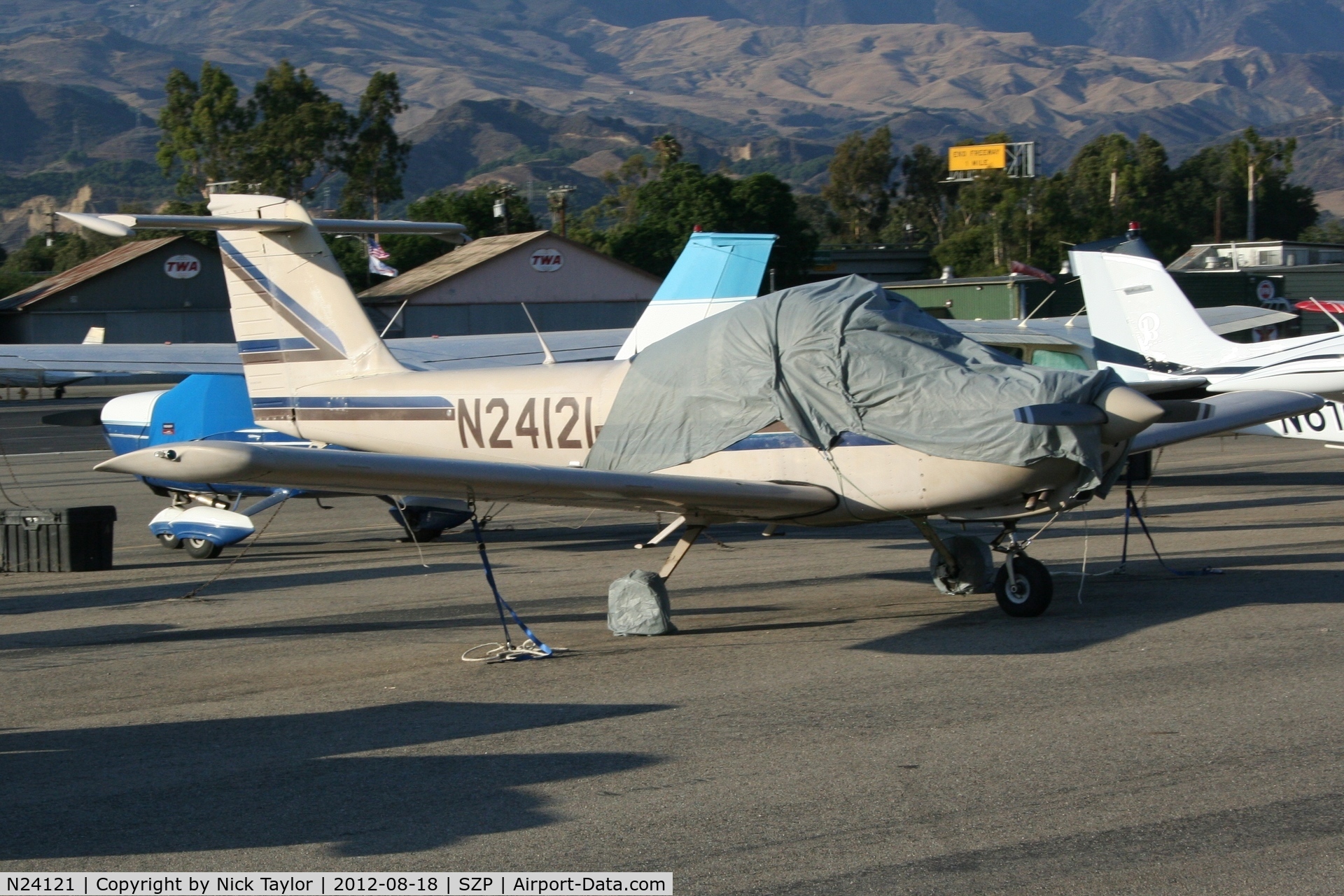 N24121, 1979 Piper PA-38-112 Tomahawk C/N 38-79A1087, Parked at Santa Paula