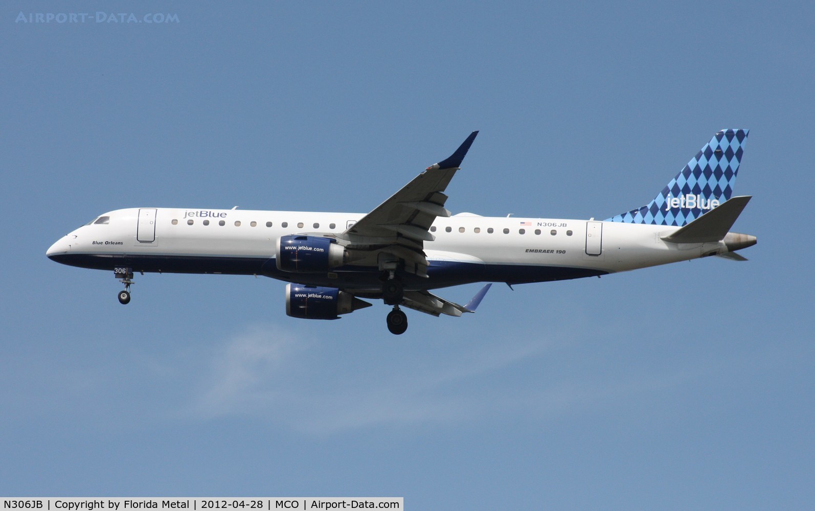 N306JB, 2009 Embraer ERJ-190-100 IGW 190AR C/N 19000272, Jet Blue E190