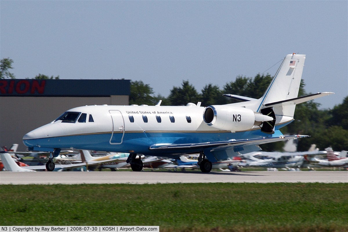 N3, 2003 Cessna 560XL Citation Excel C/N 560-5341, Cessna Citation Excel [560-5341] ( Federal Aviation Administration) Oshkosh - Wittman Regional~N 30/07/2008