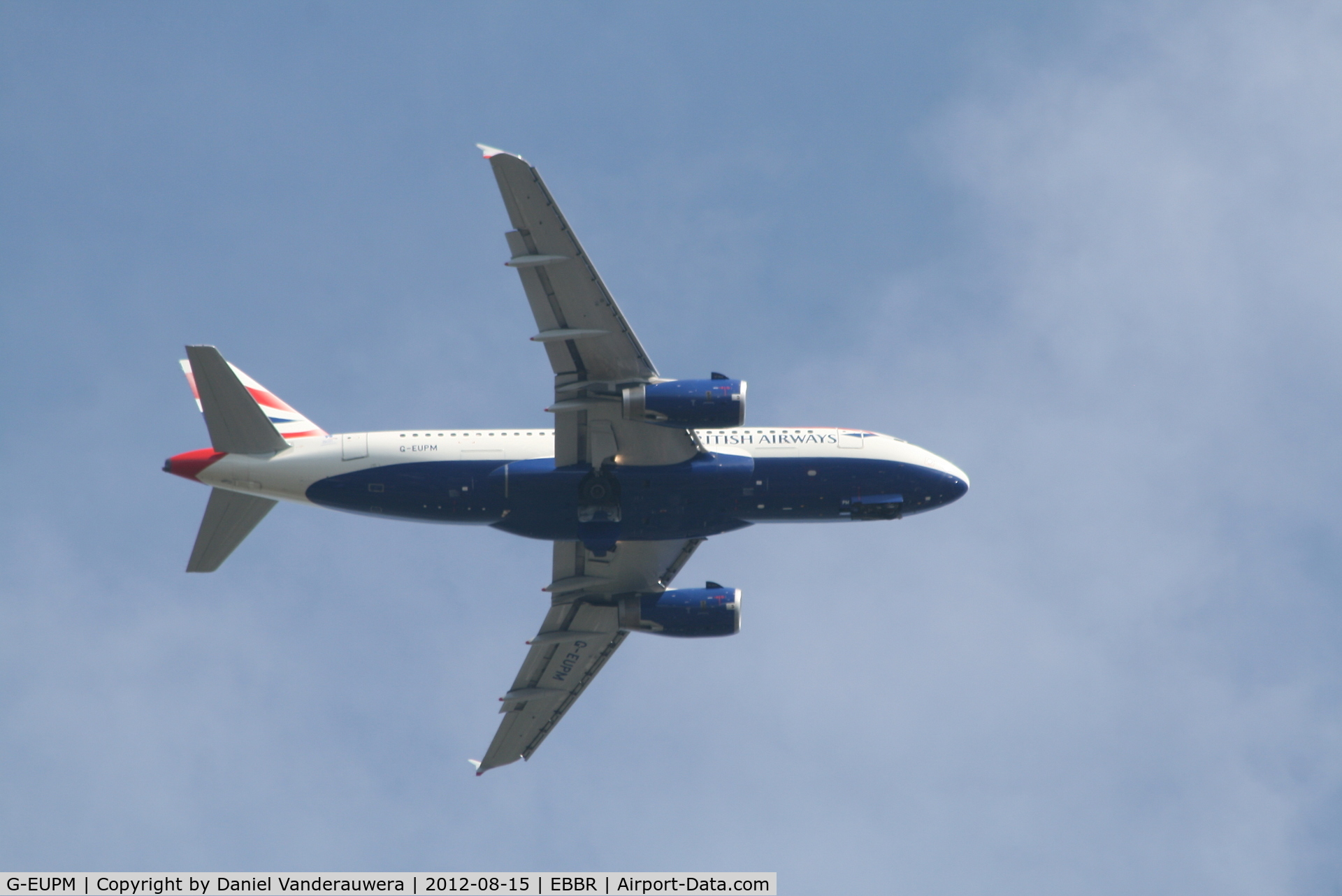 G-EUPM, 2000 Airbus A319-131 C/N 1258, Flight BA392 on approach to RWY 07L