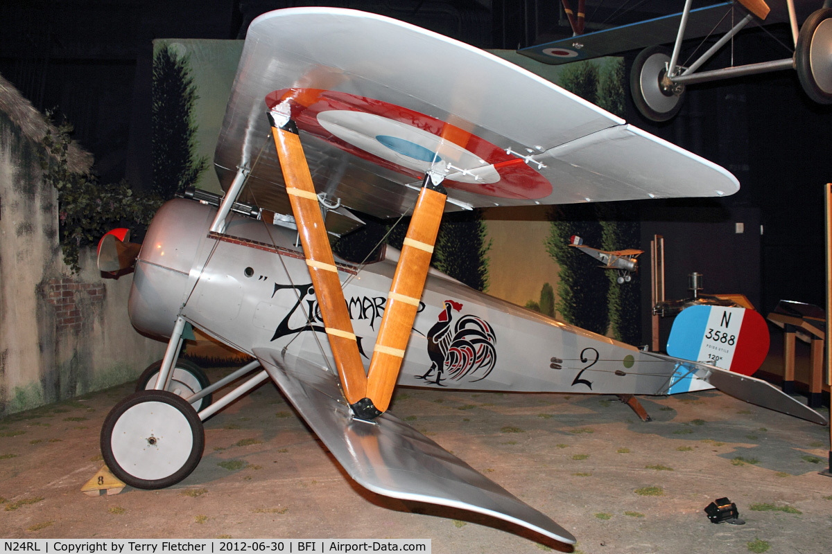 N24RL, Nieuport 24bis Replica C/N 127, Ochs Ronald B NIEUPORT 24BIS, c/n: 127 in Seattle Museum of Flight