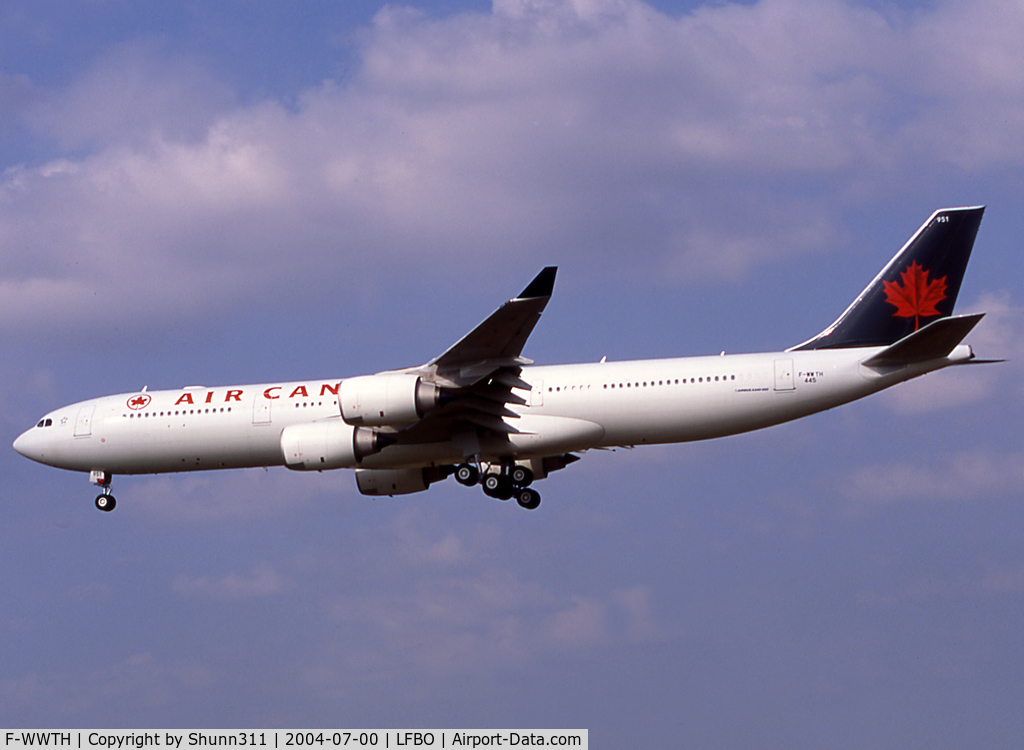 F-WWTH, 2003 Airbus A340-541 C/N 445, C/n 0445 - To be C-GKOL - First A345 for Air Canada