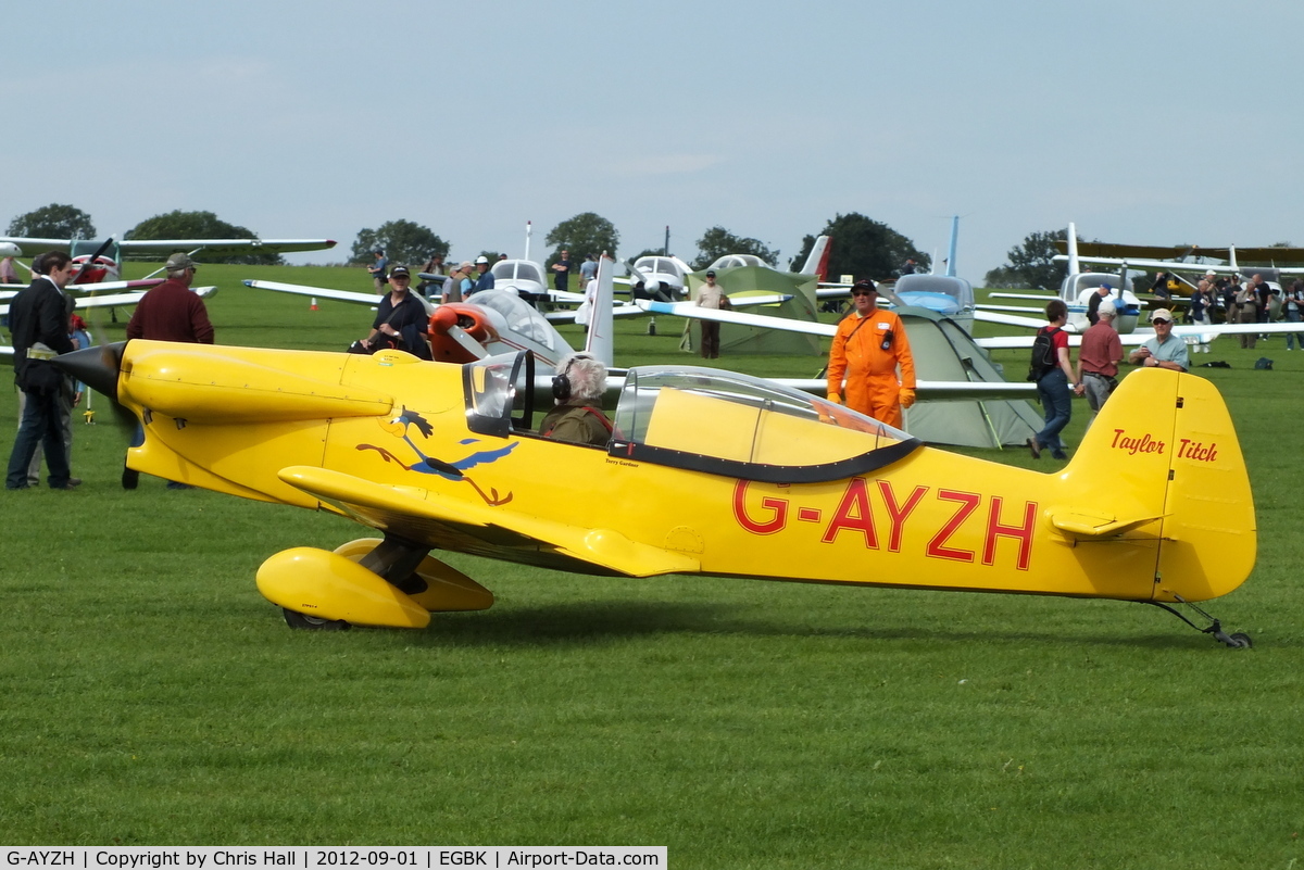 G-AYZH, 2007 Taylor JT-2 Titch C/N PFA 060-1316, at the at the LAA Rally 2012, Sywell