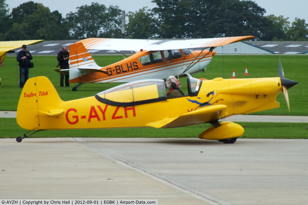 G-AYZH, 2007 Taylor JT-2 Titch C/N PFA 060-1316, at the at the LAA Rally 2012, Sywell
