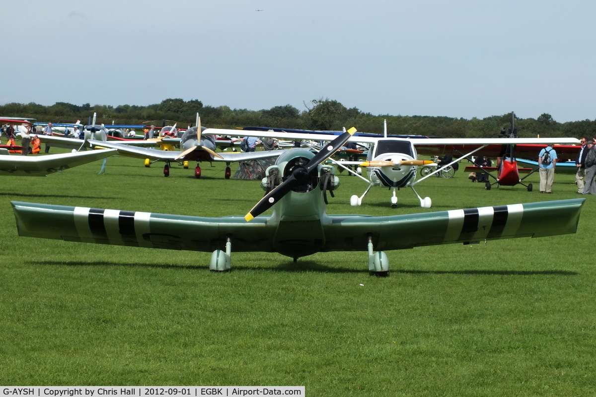 G-AYSH, 1973 Taylor Monoplane C/N PFA 1413, at the at the LAA Rally 2012, Sywell