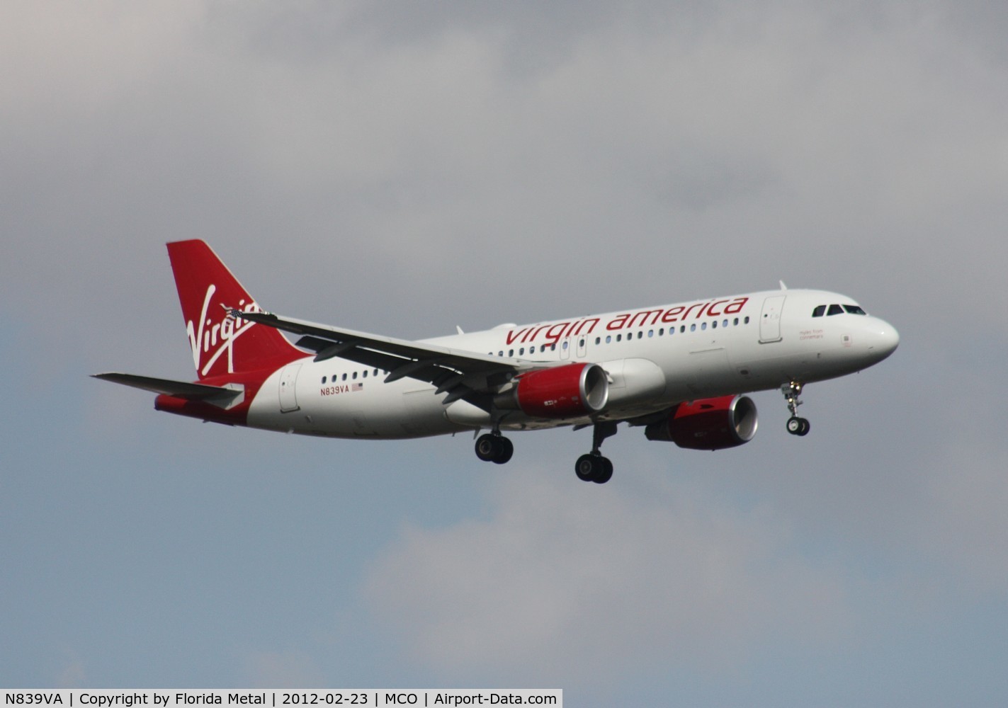 N839VA, 2011 Airbus A320-214 C/N 4610, Virgin America A320