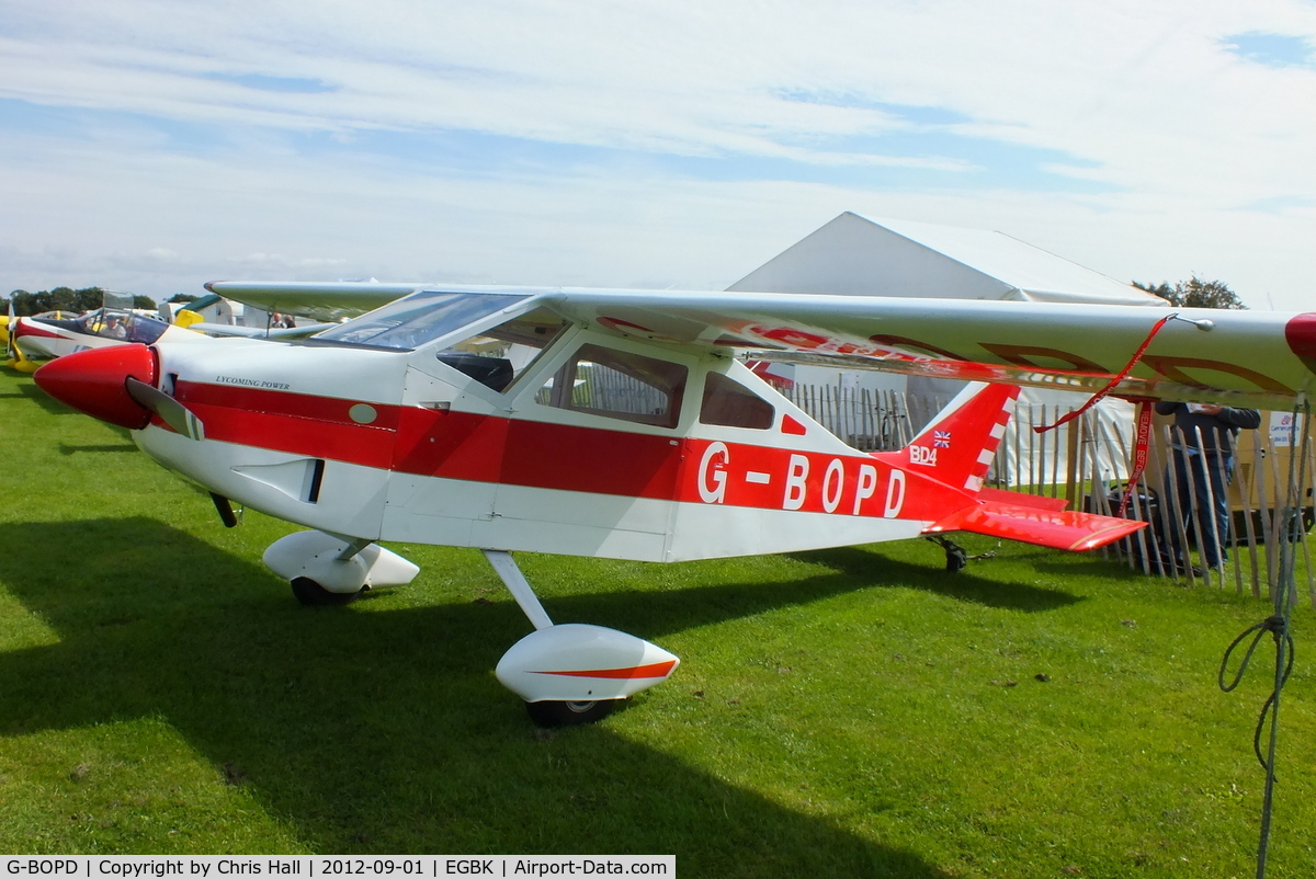 G-BOPD, 1974 Bede BD-4 C/N 632, at the at the LAA Rally 2012, Sywell