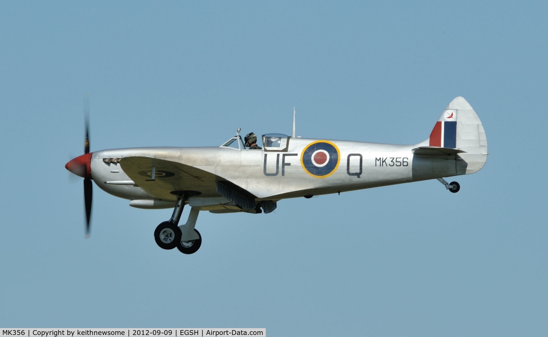 MK356, 1944 Supermarine 361 Spitfire LF.IXc C/N CBAF.IX.1561, Landing following BoB week fly pasts !