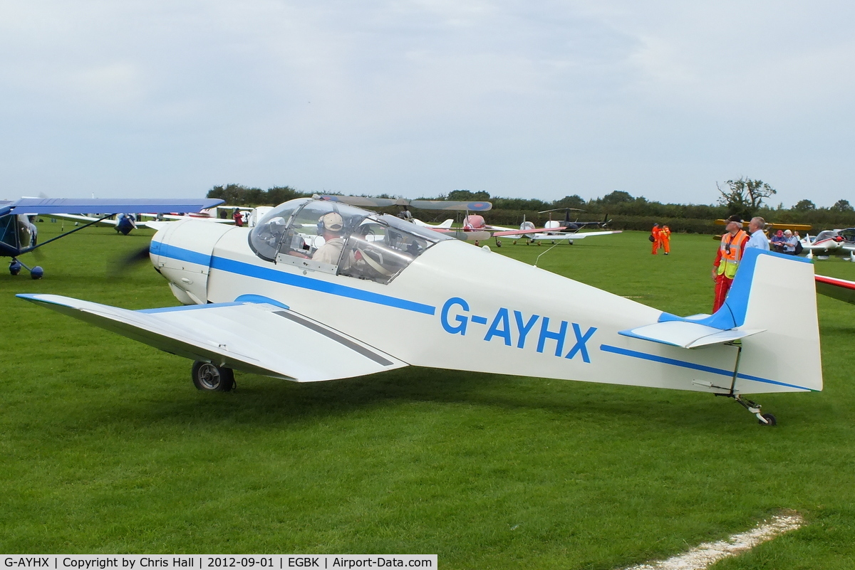 G-AYHX, 1958 SAN Jodel D-117A C/N 903, at the at the LAA Rally 2012, Sywell